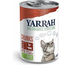 Yarrah Yarrah Kat Brokje In Saus Rund 405gr Yarrah Yarrah Kat Brokje In Saus Rund 405gr