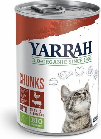 Yarrah Yarrah Kat Brokje In Saus Rund 405gr Yarrah Yarrah Kat Brokje In Saus Rund 405gr