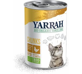 Yarrah Yarrah Kat Brokje In Saus Kip 405gr Yarrah Yarrah Kat Brokje In Saus Kip 405gr