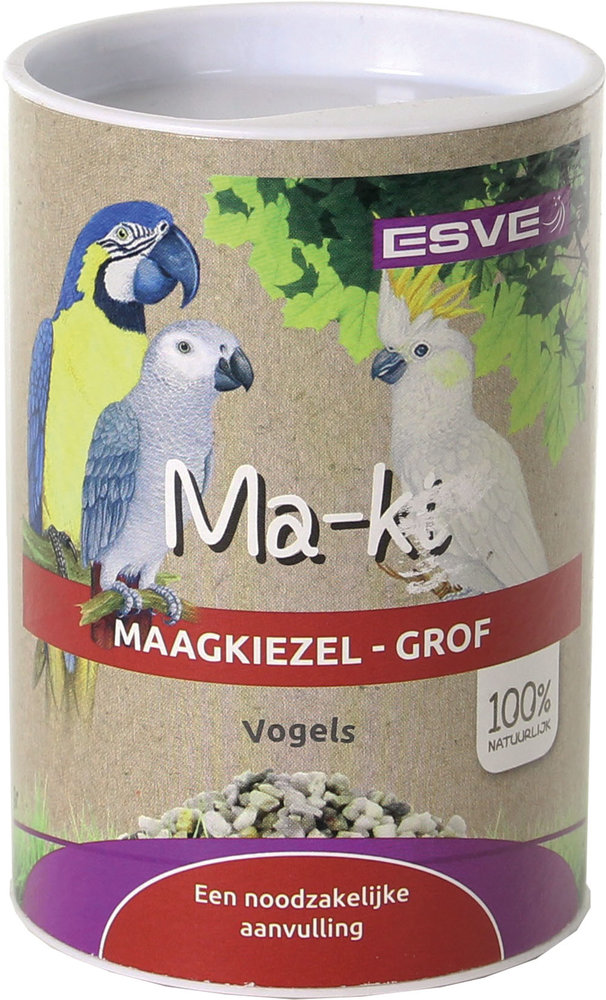 Esve Esve Maagkiezel Grof Papegaai 225gr Esve Esve Maagkiezel Grof Papegaai 225gr