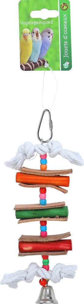 de Boon Ladder hout met leer en bel 19 cm de Boon Ladder hout met leer en bel 19 cm