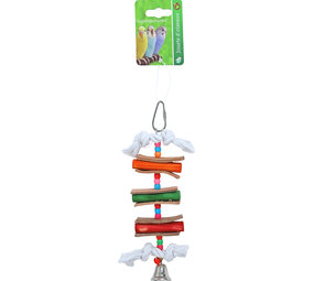 de Boon Ladder hout met leer en bel 19 cm de Boon Ladder hout met leer en bel 19 cm