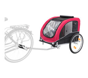 Trixie Fietskar zwart/rood L 75X86X80/145