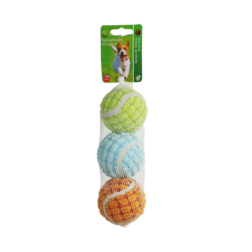 de Boon Boon tennisbal soft squeak m ass. net 3 st.