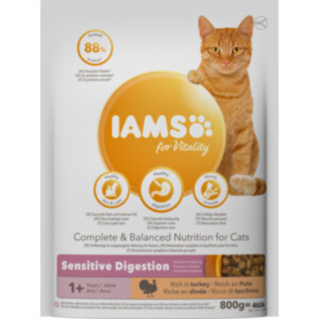 Iams IAMS CAT AD SENS DIGEST TURKEY 800 GR Iams IAMS CAT AD SENS DIGEST TURKEY 800 GR