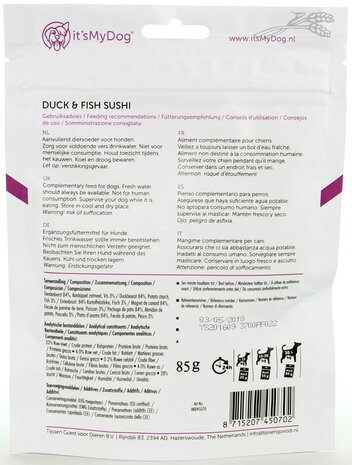 It's My Dog ITS MY DOG DUCK  FISH SUSHI