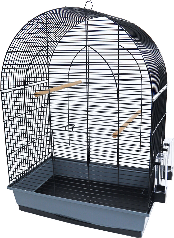 Interzoo Vogelkooi Lusi 3, zwart/grijs