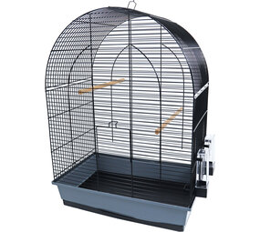 Interzoo Vogelkooi Lusi 3, zwart/grijs Interzoo Vogelkooi Lusi 3, zwart/grijs