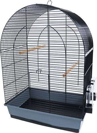 Interzoo Vogelkooi Lusi 3, zwart/grijs