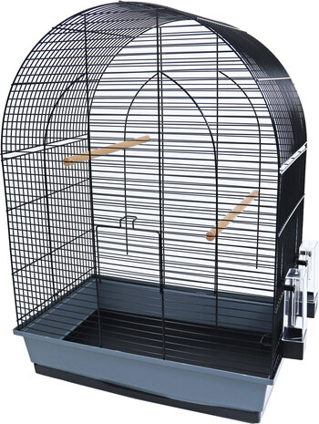 Interzoo Vogelkooi Lusi 3, zwart/grijs