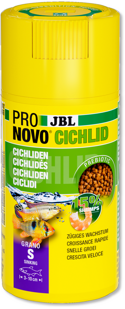 JBL JBL PRONOVO CICHLID GRANO S 100 ML CLICK JBL JBL PRONOVO CICHLID GRANO S 100 ML CLICK