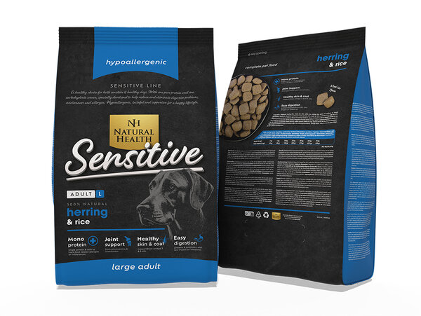 Natural Health Natural Health Dog Fish & Rice Large Bite Natural Health Natural Health Dog Fish & Rice Large Bite