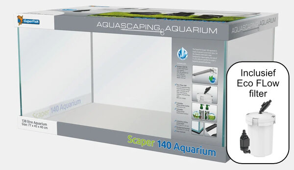 Superfish SUPERFISH SCAPER 140 AQUARIUM Superfish SUPERFISH SCAPER 140 AQUARIUM