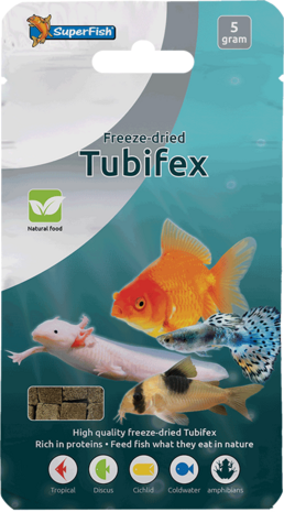 Superfish SF FREEZE DRIED TUBIFEX 5 GRAM Superfish SF FREEZE DRIED TUBIFEX 5 GRAM