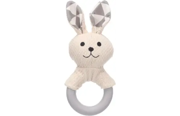 Flamingo FLAMINGO SPEELGOED PUPPY RABBO KONIJN MET RING