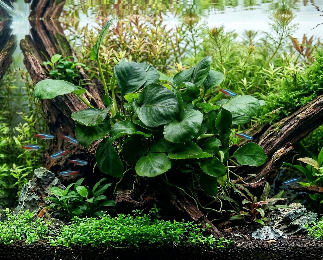 Moerings Anubias barteri var. Nana Coin Moerings Anubias barteri var. Nana Coin