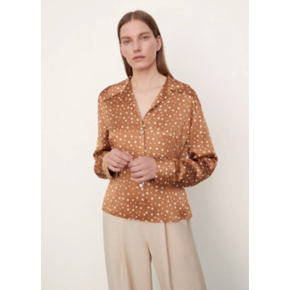 Vince Vince Tossed Dot aansluitende blouse