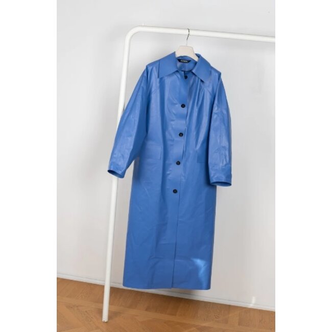 KASSL Edition Coat Original Long Oil Cobalt