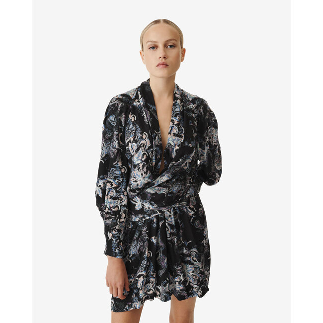 IRO Camolla printed v-neck dress