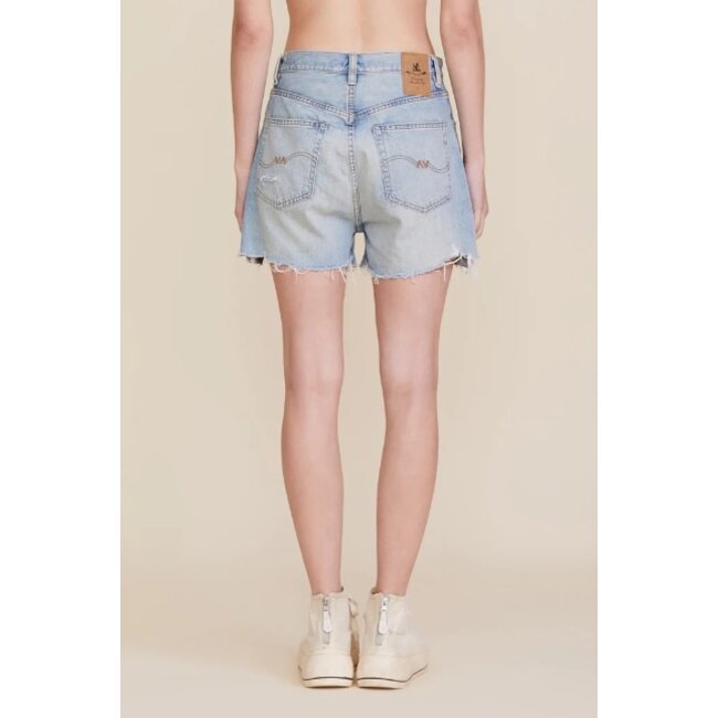 Jeans short destroyed in blauw