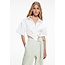 Cotton wrap shirt in off white