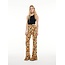 Printed flare trousers