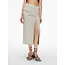 Fitted linen blend skirt