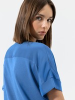 V-hals shirt kobalt