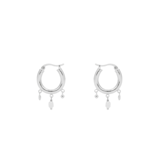 Anna + Nina Chandelier small hoop earrings silver