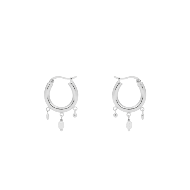 Anna+Nina Chandelier small hoop earrings silver