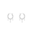 Anna + Nina Anna+Nina Chandelier small hoop earrings silver