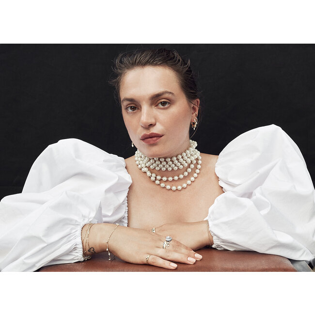 Anna+Nina Chandelier small hoop earrings silver