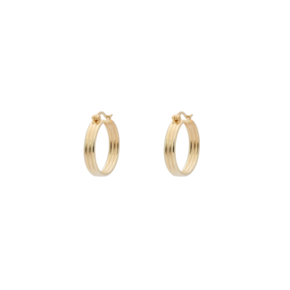 Anna + Nina Anna+Nina Poetic Hoop earrings brass goldplated