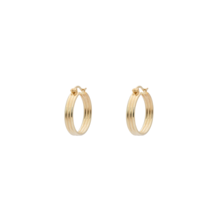 Anna + Nina Poetic Hoop earrings brass goldplated