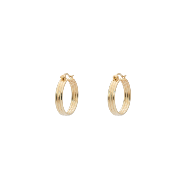 Poetic Hoop earrings brass goldplated