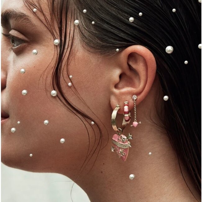 Anna+Nina Poetic Hoop earrings brass goldplated