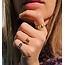 Brilliant muse pinky ring 15 silver goldplated
