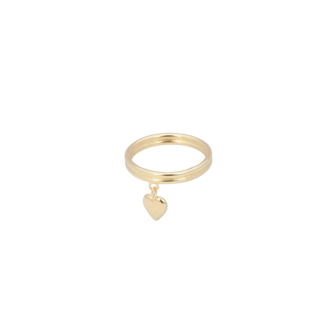 Anna + Nina Anna+Nina Brilliant muse pinky ring 16 silver goldplated