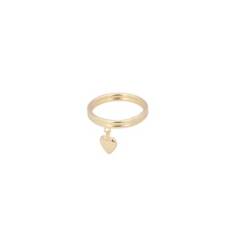 Anna + Nina Brilliant muse pinky ring 16 silver goldplated