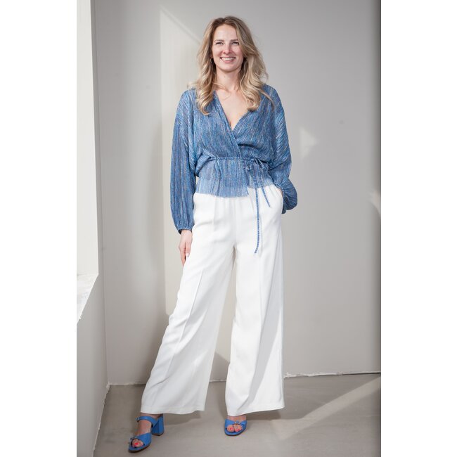 Fluid ottoman wide leg pants