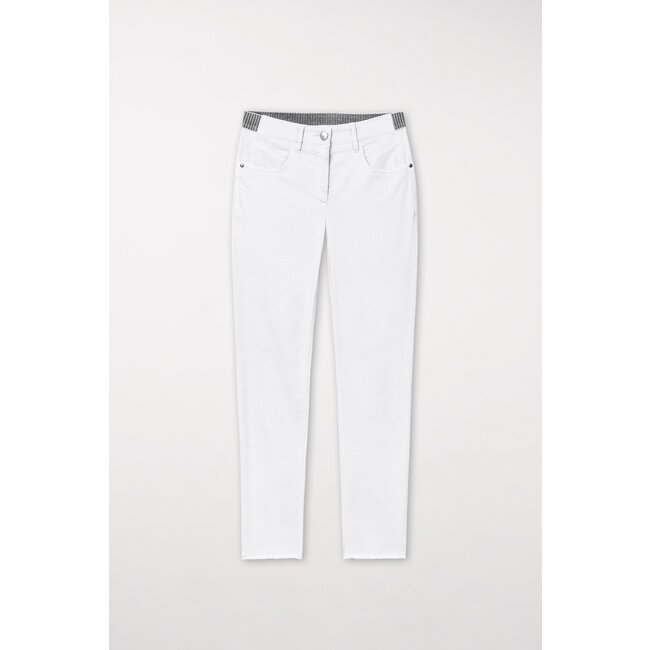 High-stretch colour denim white