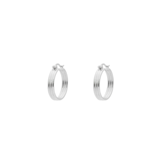 Poetic hoop earrings brass silverplated