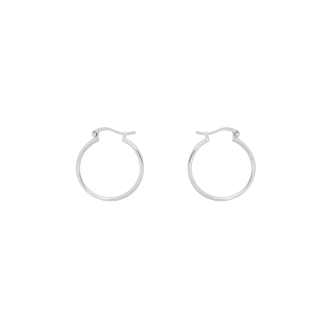 Anna+Nina Poetic hoop earrings brass silverplated