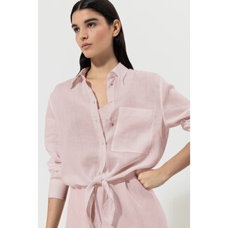 Luisa Cerano Linnen Blouse Roze