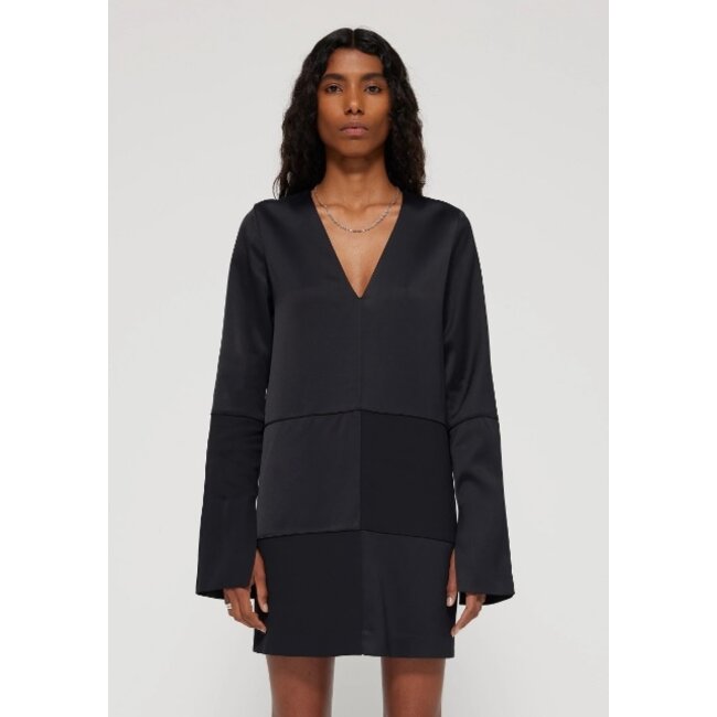 Satin patchwork dress