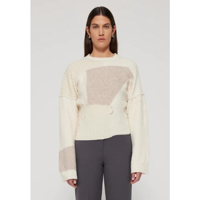 Róhe Patchwork waisted sweater