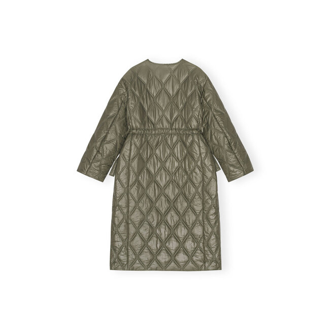 Shiny Quilt Long Coat GANNI