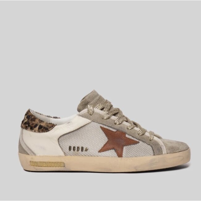 Golden Goose Super-Star Double Quarter With Spur Silver White