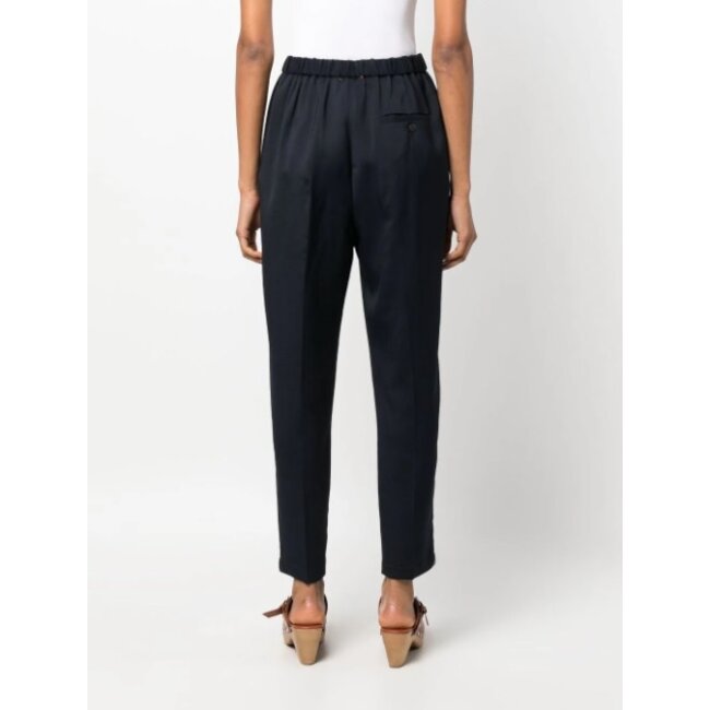 Forte_Forte Broek elastiek marine