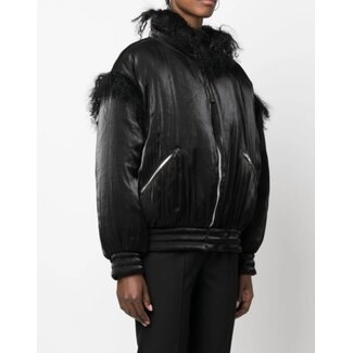 Forte_Forte Bomber fur details in black